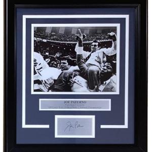 Joe Paterno Framed 8x10 Penn State Photo w/ Laser Engraved Auto Top Quality Online