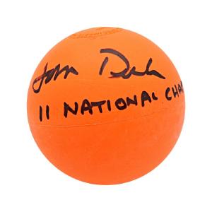 John Desko Syracuse University Men's Lacrosse Autographed & Inscribed "11 National Championships" Orange Lacrosse Ball Clearance Largest Supplier