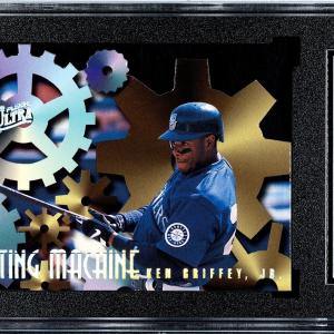 Ken Griffey, Jr. 1996 Fleer Ultra Hitting Machine Die-Cut Card-SGC Graded 9 Mint Marketable For Sale