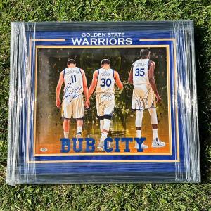 Steph Curry/Kevin Durant/Klay Thompson Signed Photo PSA/DNA 20x27 Framed Authent Pay With Paypal Cheap Online