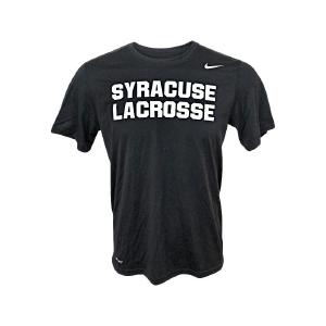 John Desko Syracuse University Men's Lacrosse Black Nike Dri-Fit Syracuse Lacrosse Short Sleeve Shirt Size M Best Sale For Sale