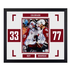 Patrick Roy & Ray Bourque Signed Colorado Avalanche Double Number 23x27 Frame Sale Deals