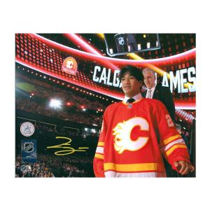 Zayne Parekh Autographed Calgary Flames 2024 NHL Entry Draft 8x10 Photo Buy Cheap Cost