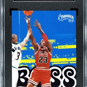 Michael Jordan 1998-99 Skybox Thunder Boss Card #7B RARE - SGC Graded 9.5 Mint Perfect Cheap Pice