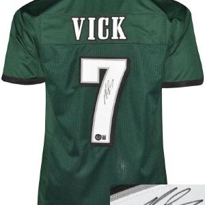 Michael Vick signed Philadelphia Green Custom Stitched Pro Style FB Jersey- BAS Sale Exclusive