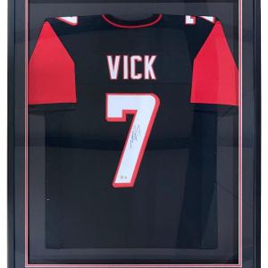 Michael Vick Atlanta Signed Framed Black Football Jersey BAS ITP Free Shipping Low Shipping