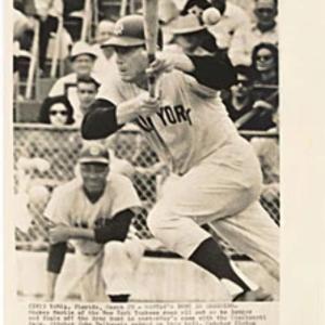 Mickey Mantle Batting Photo Original Cheap Pice