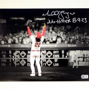 Michael Lorenzen signed "No Hitter 8-9-23" 11x14 Photo auto BAS Beckett Witness Cheap Sale 100% Authentic