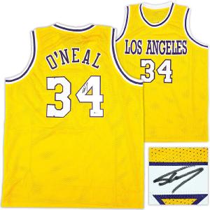 LAKERS SHAQUILLE SHAQ O'NEAL AUTOGRAPHED YELLOW JERSEY ON 4 BECKETT 191013 Low Cost
