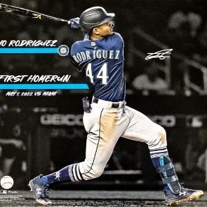 JULIO RODRIGUEZ AUTOGRAPHED 16X20 PHOTO MARINERS FIRST HOME RUN BECKETT 219039 Buy Cheap Low Shipping Fee