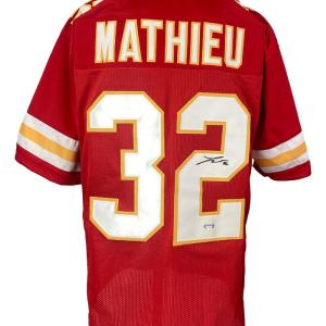 Tyrann Mathieu Kansas City Signed Red Football Jersey PSA ITP Cheap Sale Pay With Paypal