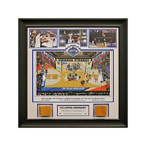 Villanova University 2016 NCAA Champions 23"x23" Framed Collage with a Piece of Final Four Basketball Court from NRG Stadium in Houston, Texas Outlet New Styles