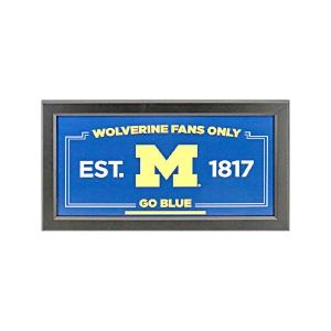 University of Michigan 10"x20" Framed Man Cave Sign Outlet Explore