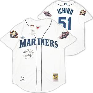 MARINERS ICHIRO SUZUKI AUTOGRAPHED M&N 2001 ALL STAR JERSEY 44 MLB DEBUT Best Pices Online