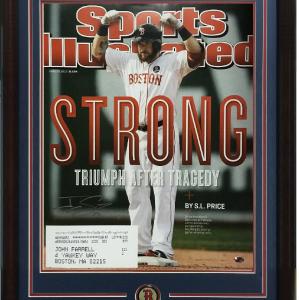 Johnny Gomes signed 16x20 Boston Strong SI Photo Framed Red Sox coin auto COA Recommend Cheap Online