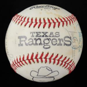 TEXAS RANGERS TEAM-SIGNED BALL ALOMAR CAMPANERIS BARKER OLIVER KOENIG MATLACK 13 Outlet Best Sale