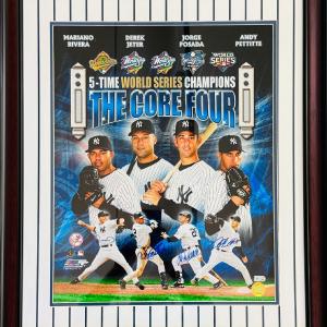 The Core Four Jeter Rivera Posada & Pettitte Signed 16x20 Framed Photo (Steiner In China For Sale