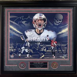 Tom Brady Signed 16x20 Framed Photo Patriots Buccaneers SB MVP Auto Fanatics COA Amazon Cheap Online