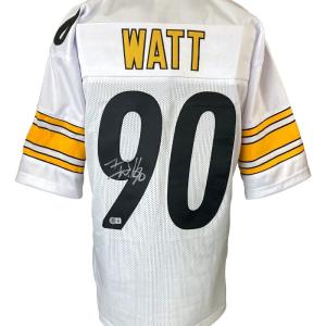 TJ Watt Pittsburgh Signed White Football Jersey BAS Free Shipping Release Dates