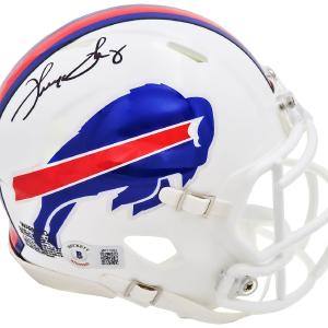THURMAN THOMAS AUTOGRAPHED BILLS WHITE SPEED MINI HELMET BECKETT WITNESS 220470 Free Shipping Clearance Store