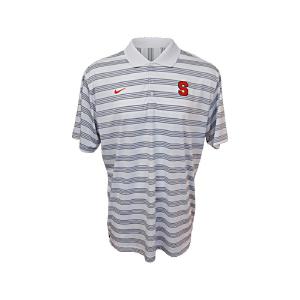 John Desko Syracuse University Men's Lacrosse Nike Dri-Fit White Navy Striped Collared Shirt (Size XXL) The Cheapest Cheap Pice