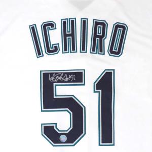 MARINERS ICHIRO SUZUKI AUTOGRAPHED MAJESTIC COOL BASE JERSEY "#51" L IS 148634 Outlet Cheap Pice
