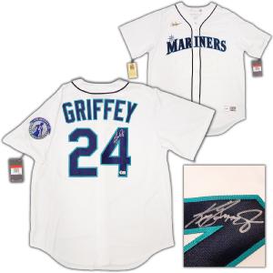 MARINERS KEN GRIFFEY JR. AUTO WHITE NIKE JERSEY RETIREMENT PATCH L BECKETT Popular Sale Online