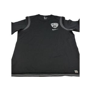 Nike Brooklyn Nets Team Issued Black Short Sleeve Warm Up Shirt (Size XL) Recommend Cheap Online
