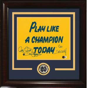 Rocket Ismail Signed Go Irish Play Like a Champion 8x10 photo framed Steiner Buy Cheap Inexpensive