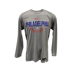 New With Tags Issued Philadelphia 76ers Gray Nike Long Sleeve Shirt (Size L) Shop For Cheap Pice