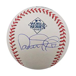 Nathan Eovaldi Texas Rangers Autographed Signed 2023 World Series Logo Ball (CX Auth) Clearance Websites