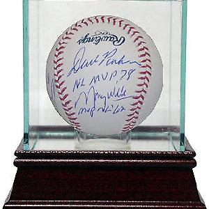 MVP's signed MLB Baseball 5-sigs- Maury Wills, Bobby Shantz w/ Glass Case - JSA Outlet Best Seller
