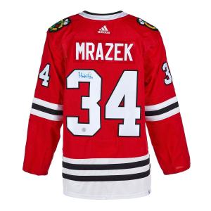 Petr Mrazek Autographed Chicago Blackhawks Red adidas Jersey Cheap Sale Websites