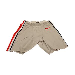 Ohio State Buckeyes Practice Used Grey Nike Shorts #5 Size 32 (OSU LOA) Sale Great Deals