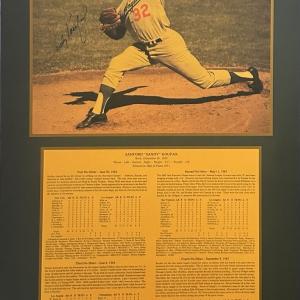 Sandy Koufax Signed Framed Plaque Photo Career Stats Dodgers Autograph COA HOF Clearance 100% Guaranteed