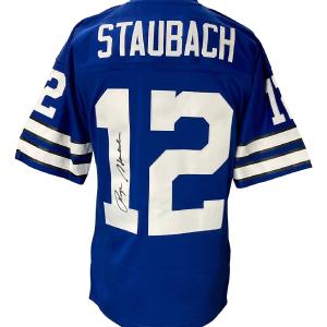 Roger Staubach Signed Dallas Cowboys Mitchell & Ness NFL Legacy M Jersey BAS ITP Clearance Shop