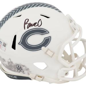 Rome Odunze Signed Bears 2024 SALUTE White Riddell Mini Helmet - (Fanatics COA) Cheap Sale Popular