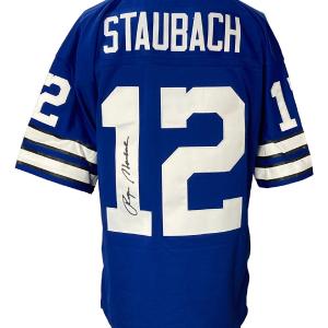 Roger Staubach Signed Dallas Cowboys Mitchell & Ness NFL Legacy Jersey BAS ITP Low Pice Fee Shipping Online
