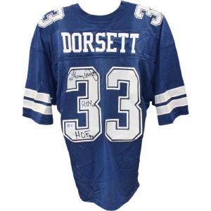 Tony Dorsett Signed Dallas Cowboys Russell Blue 48 Jersey 2 Insc BAS 48480 Clearance Best Store To Get
