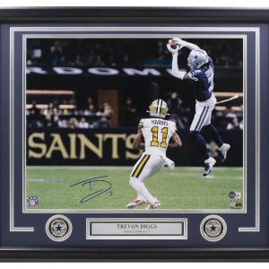 Trevon Diggs Signed Framed Dallas Cowboys 16x20 Photo BAS Marketable For Sale