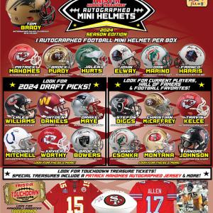 TRISTAR Hidden Treasures Autographed Mini Helmets 2024 Season Edition (1 Box) Wholesale Pice Cheap Pice