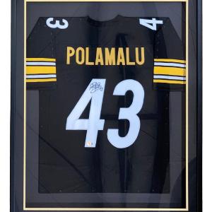 Troy Polamalu Pittsburgh Signed Framed Custom Black Football Jersey BAS ITP For Cheap Sale Online