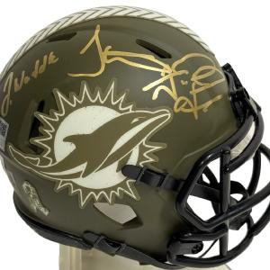 Tua Tagovailoa Jaylen Waddle Tyreek Hill Signed Salute To Service Mini Helmet (B Best Wholesale Online
