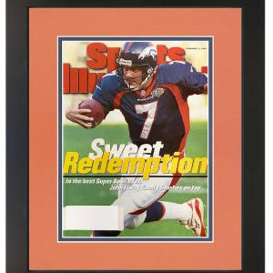 John Elway Denver Broncos Matted with Team Colors and Framed Sports Illustrated Magazine. February 2, 1998 Original Issue Cheap Eastbay