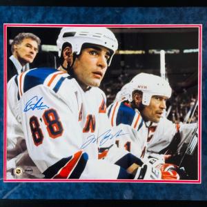 Mark Messier & Eric Lindros Autographed 16x20 Rangers Framed Hockey Photo (Stein Discount Footaction