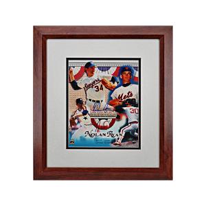 Nolan Ryan Autographed Signed 8x10 HOF Career Framed LE Montage (Ryan Hologram) Cheapest Online