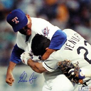 Nolan Ryan Signed Autographed Texas Rangers 16x20 Photo - Ventura Fight TRISTAR Online Sale