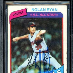 Nolan Ryan Beckett BAS Signed 1980 Topps Autograph Choice For Sale