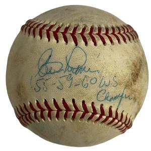 Clem Labine 55, 59, 60 WS Champs Autographed Official Minor League Baseball Cheap Pice Original