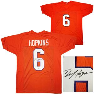CLEMSON TIGERS DEANDRE HOPKINS AUTOGRAPHED ORANGE JERSEY BECKETT WITNESS 209358 Discount Latest Collections